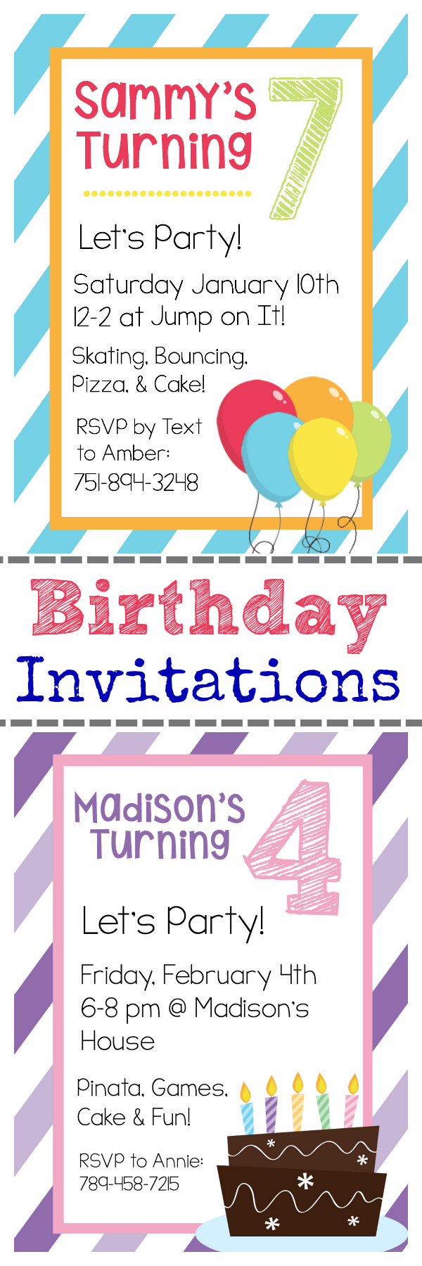 Free Printable Birthday Invitations