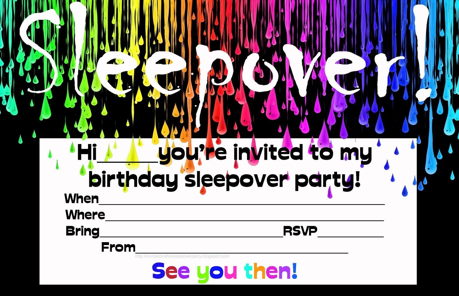 Free Printable Birthday Invitation Templates Tye Dye | Invitions In - Free Printable Glow In The Dark Birthday Party Invitations