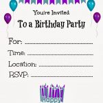 Free Printable Birthday Invitations For Kids #freeprintables   Free Printable Birthday Invitations With Pictures