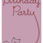 Free Printable Birthday Party Cat Invitation | Birthday Party Ideas   Free Printable Birthday Invitations Pinterest