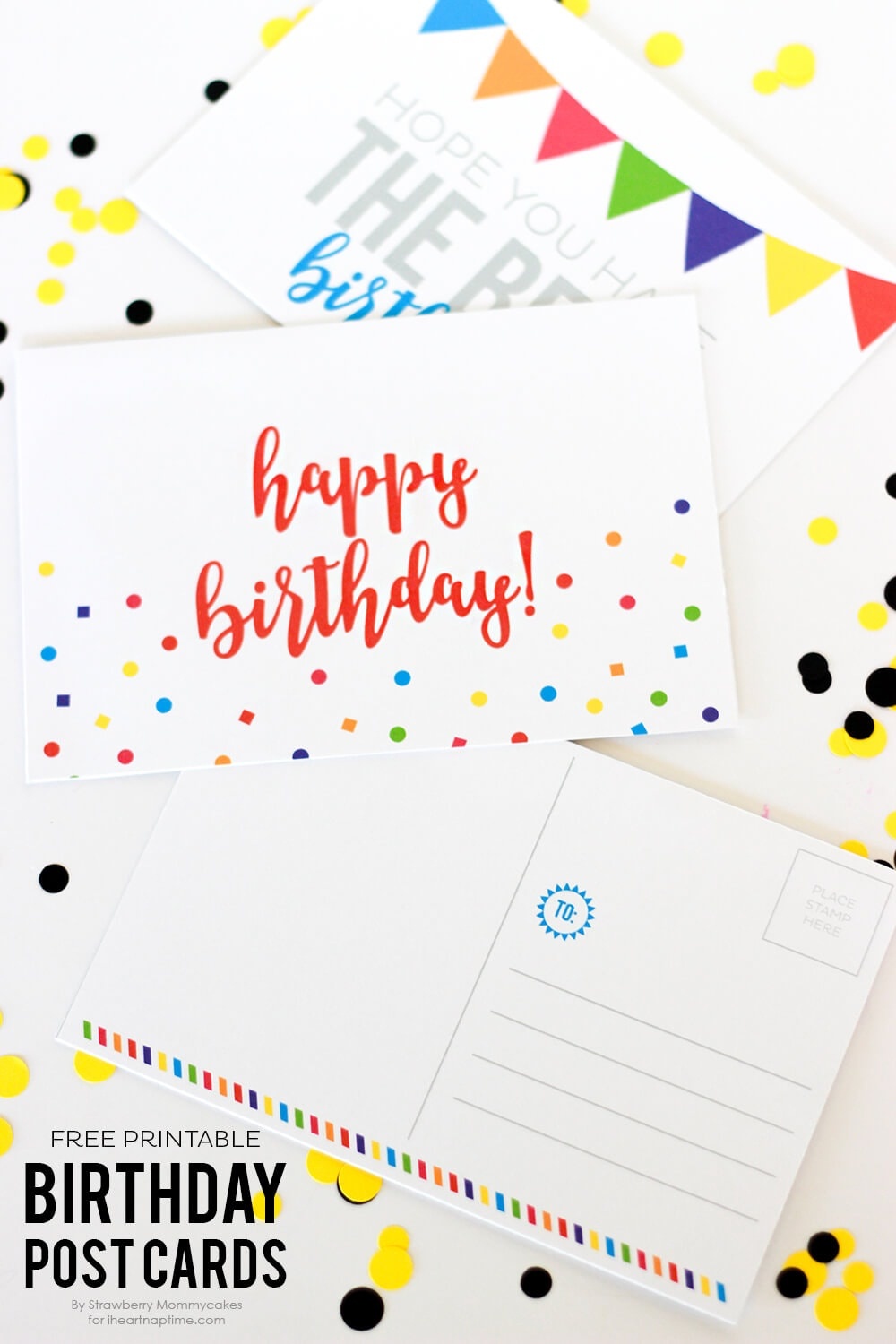 Free Printable Birthday Postcards - I Heart Nap Time - Free Printable Postcards