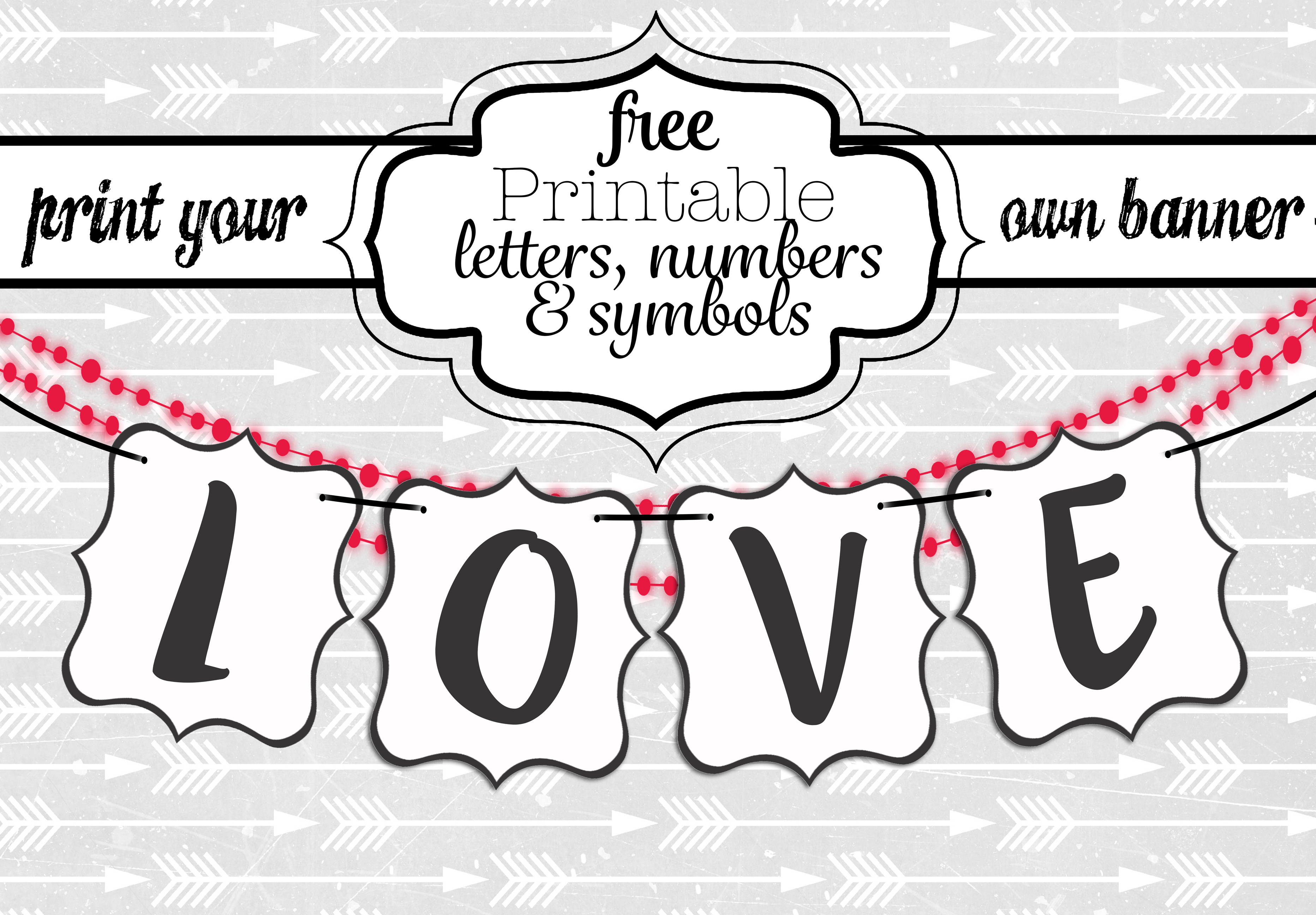 Free Printable Black And White Banner Letters | Diy Swank - Printable Banner Letters Template Free