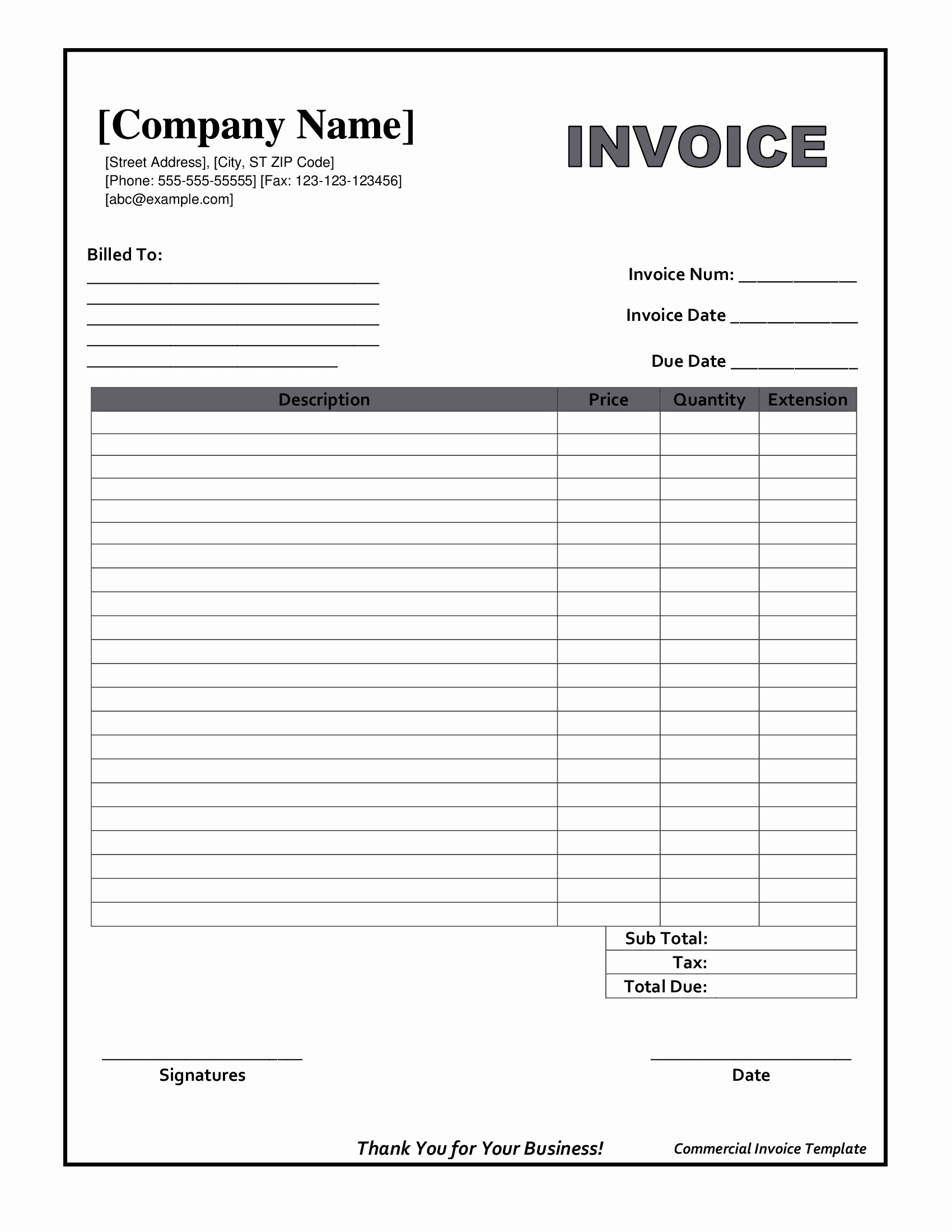 Free Printable Blank Invoice Sheet Templates Word Template Sample Uk - Free Printable Blank Invoice Sheet