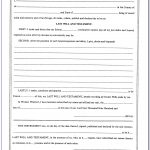 Free Printable Blank Last Will And Testament Forms   Form : Resume   Free Printable Last Will And Testament Forms
