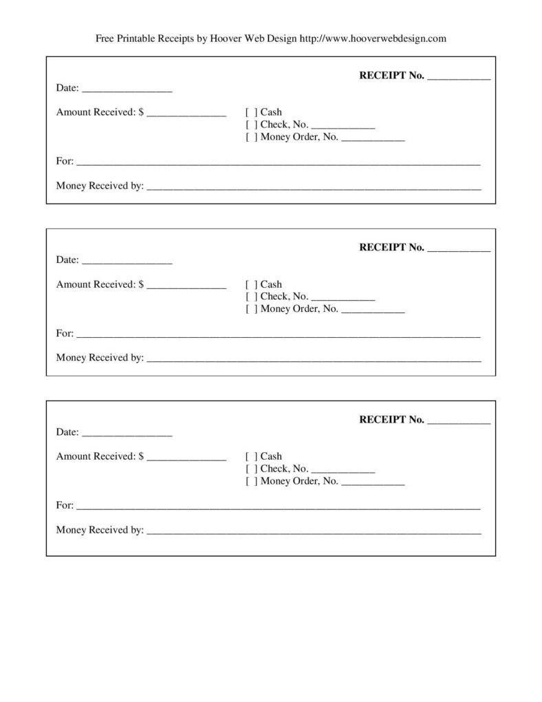 Free-Printable-Blank-Receipt-Form-Template-Page-001 | Template&amp;#039;s For - Free Printable Receipts