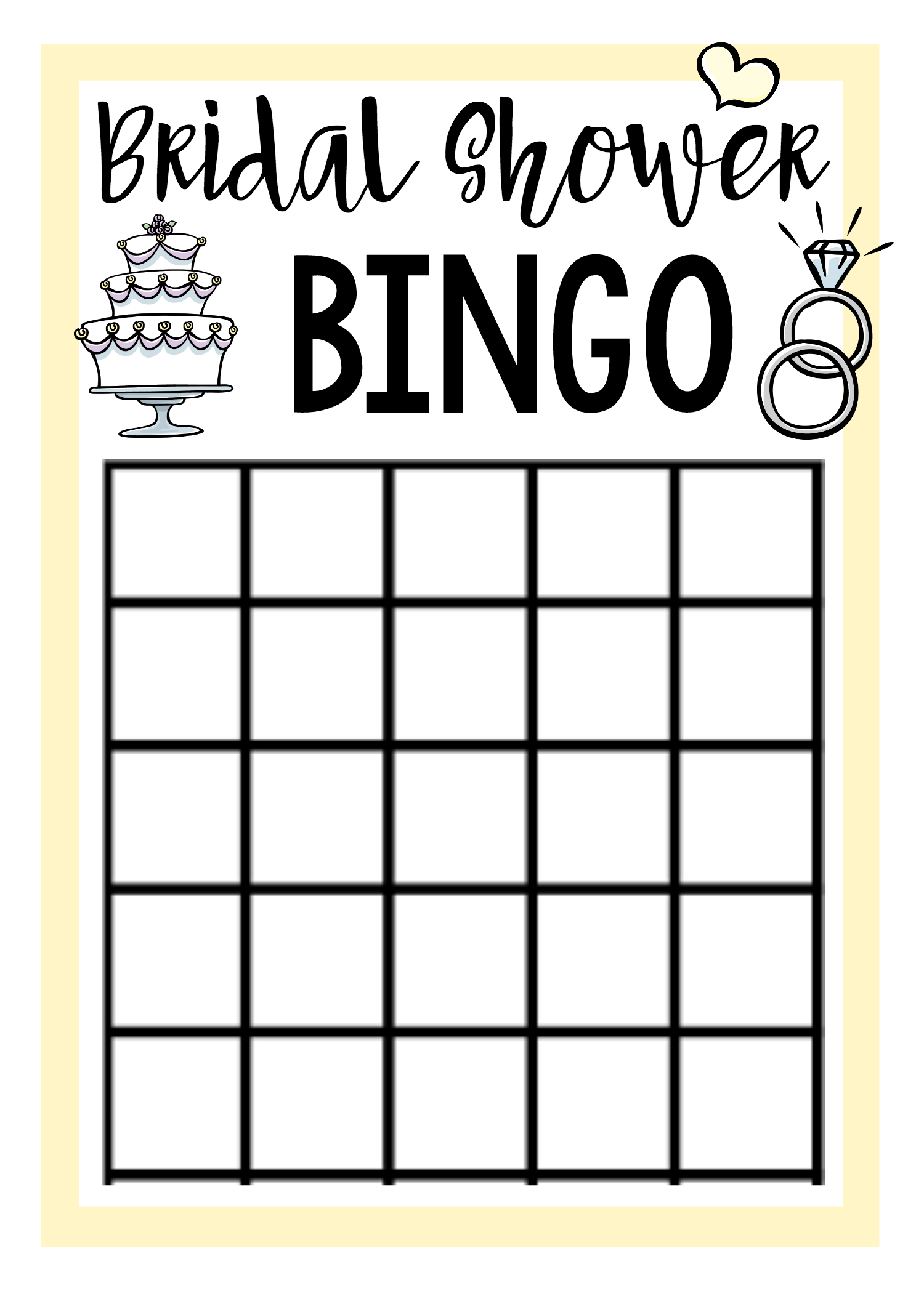 Free Printable Bridal Shower Games | Wedding | Fun Bridal Shower - Free Printable Bridal Shower Bingo