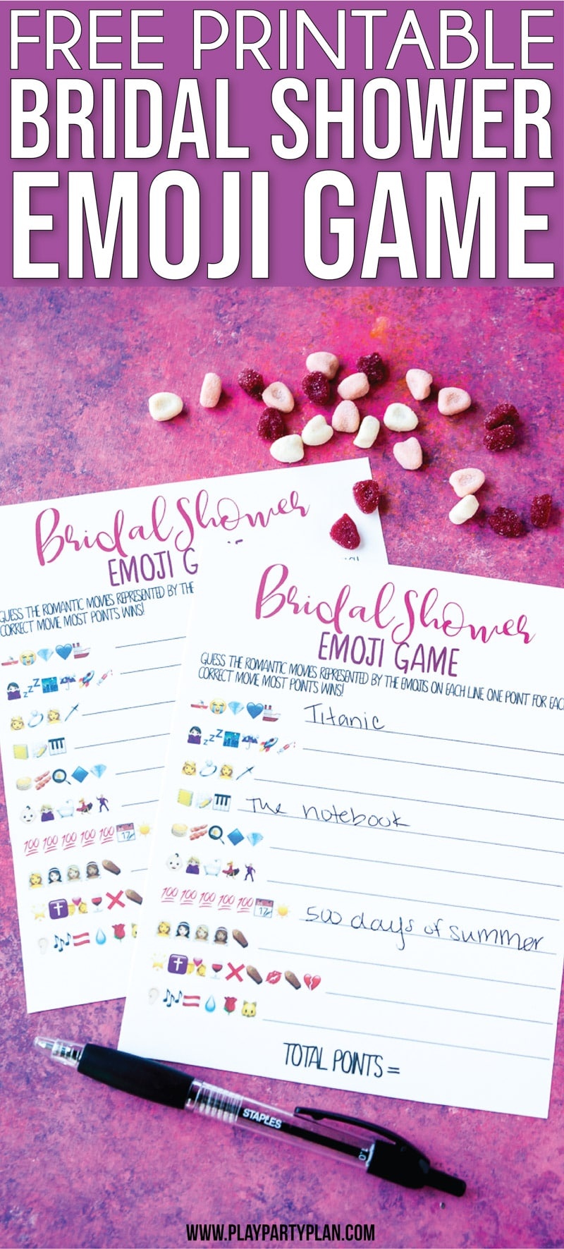Free Printable Bridal Shower Name The Emoji Game - Free Printable Group Games