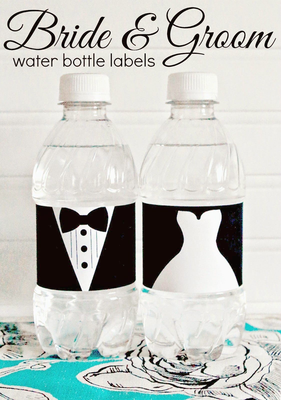 Free Printable - Bride And Groom Water Bottle Labels - Great For - Free Printable Water Bottle Labels Bachelorette