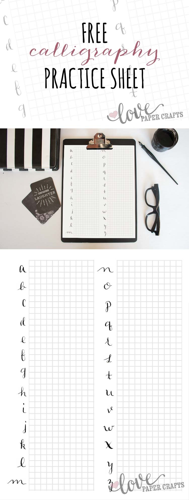 Free Printable Calligraphy Alphabet Practice Sheets - Modern Calligraphy Practice Sheets Printable Free