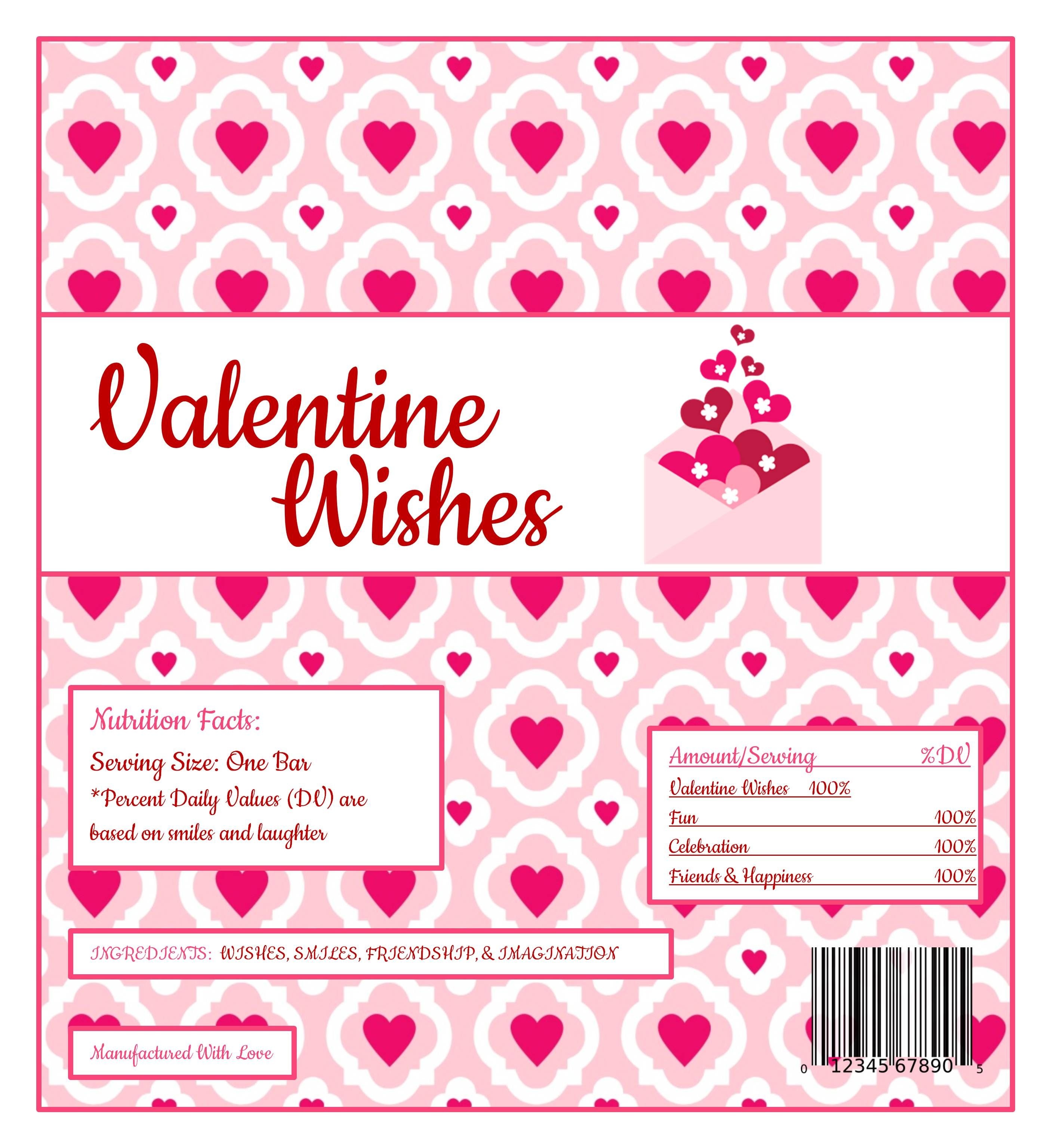 Valentine's Day Printable Candy Bar Wrappers {{Free}} Mighty Delighty