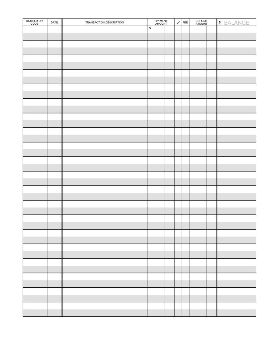 Free Printable Check Ledger - Tutlin.psstech.co - Free Printable Ledger Sheets