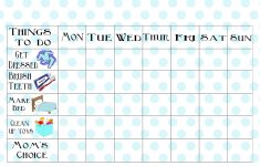 Free Printable Chore Chart – Free Printable To Do Charts