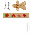 Free Printable Christmas Card With Gingerbread Man   Christmas Cards Download Free Printable