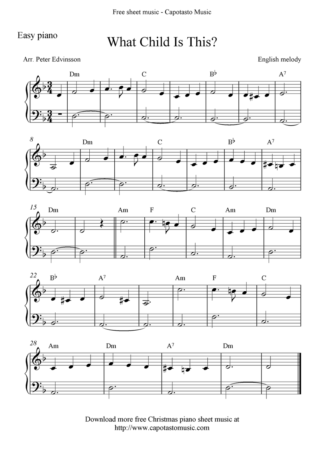 Free Printable Christmas Sheet Music | Free Sheet Music Scores: Free - Free Christmas Piano Sheet Music For Beginners Printable