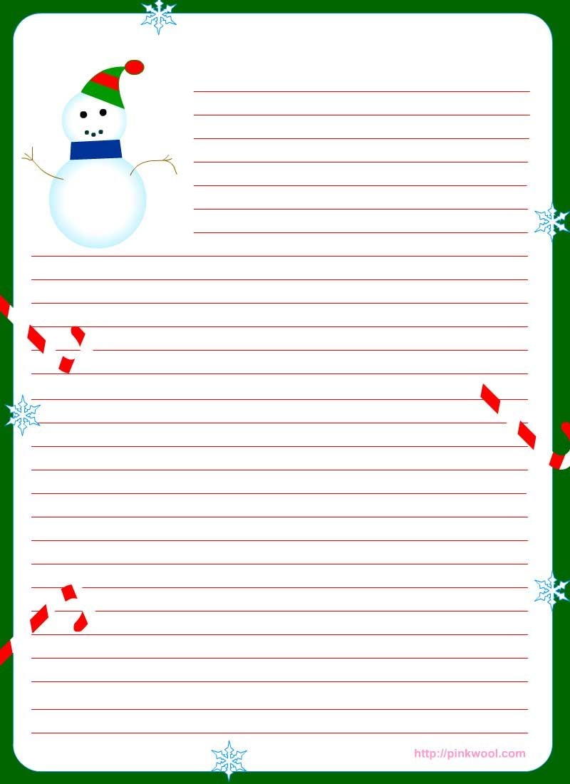 Free Printable Christmas Stationary | Stationary | Christmas 2019 - Free Printable Christmas Writing Paper With Lines