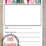 Free Printable Christmas Thank You Note For Kids! | Printables   Free Christmas Thank You Notes Printable