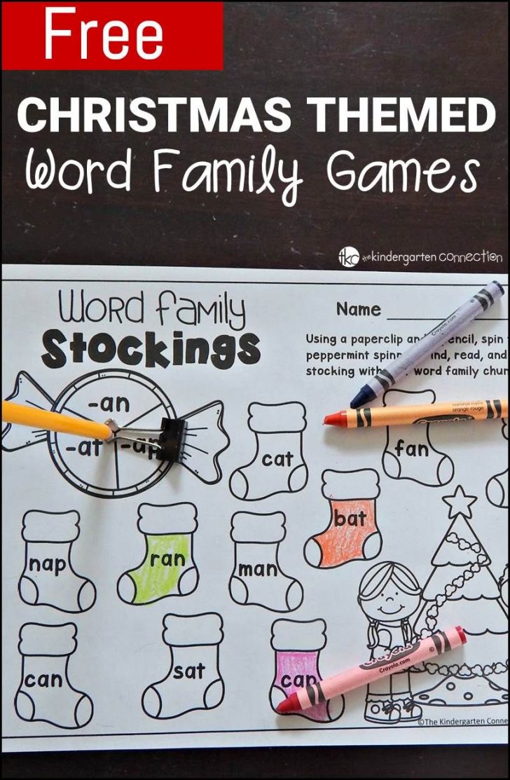 Free Printable Word Family Games