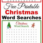 Free Printable Christmas Word Searches For Kids (And Adults!)   Free Printable Christmas Word Search Pages