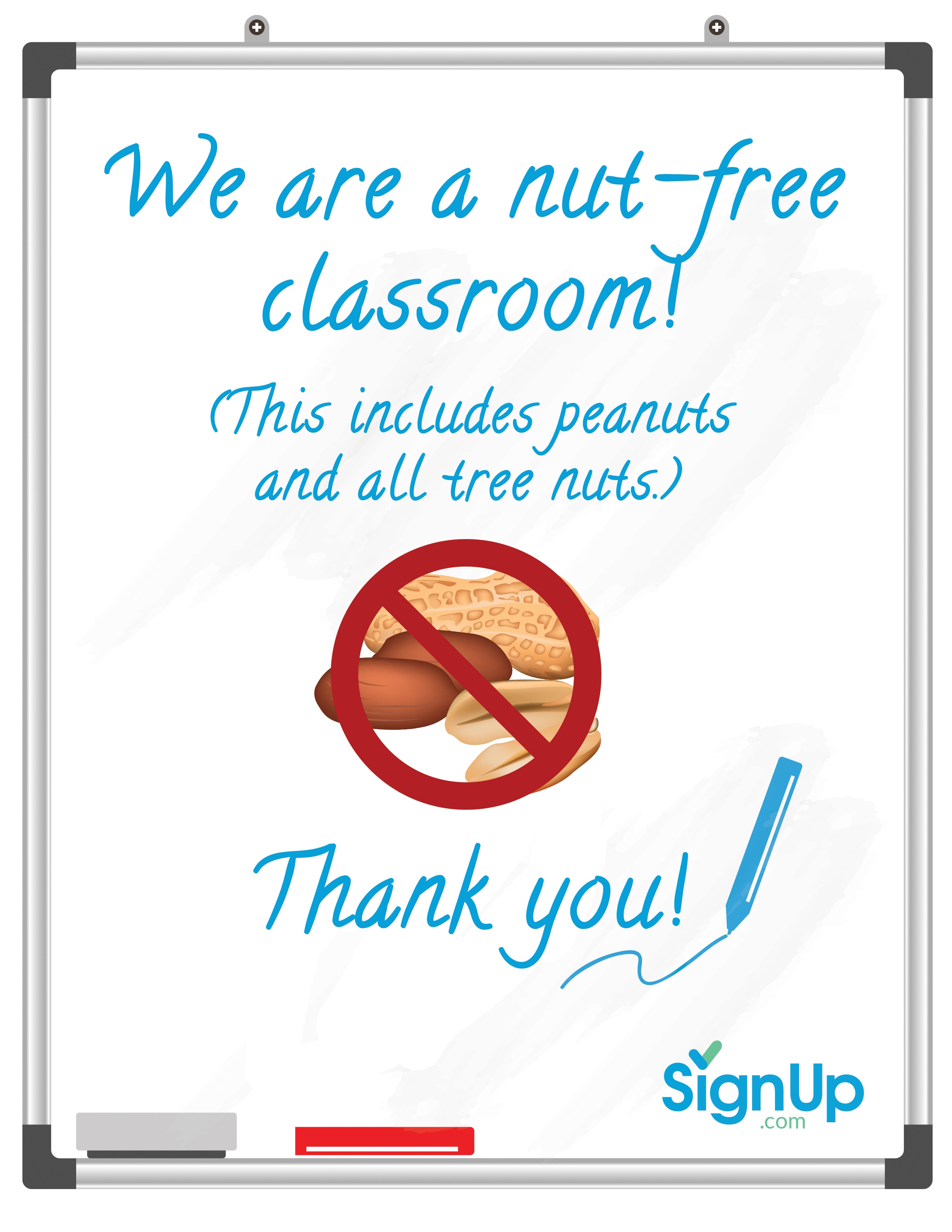 Free Printable Classroom Signs | Signup - Printable Nut Free Signs