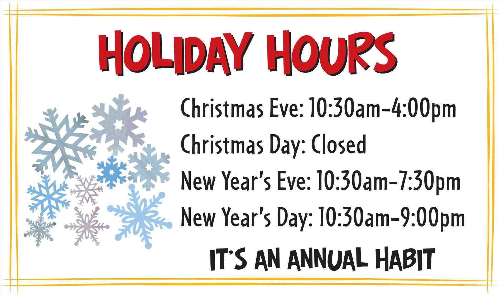 Free Printable Holiday Signs Closed Free Printable