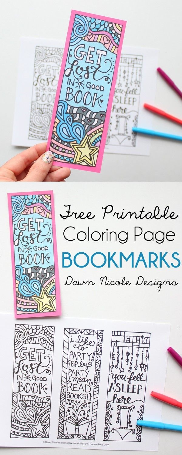 Free Printable Coloring Page Bookmarks | Library Ideas | Free Adult - Free Printable Bookmarks For Libraries