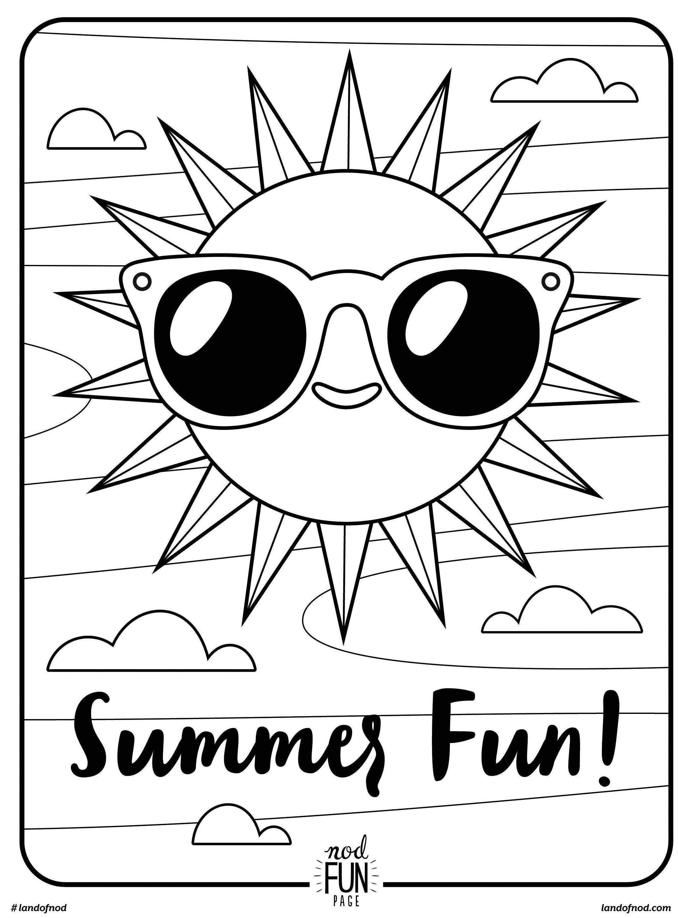 Free Printable Coloring Page: Summer Fun | Summer//underwater - Free Printable Summer Coloring Pages For Adults