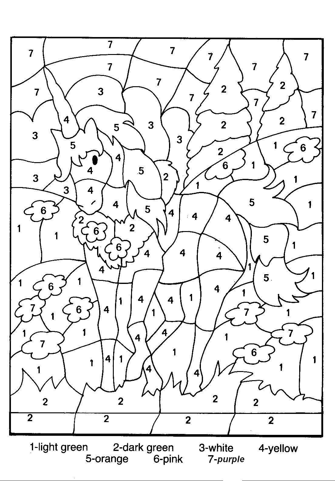 Free Printable Colornumber Coloring Pages - Best Coloring Pages - Free Printable Color By Number For Adults