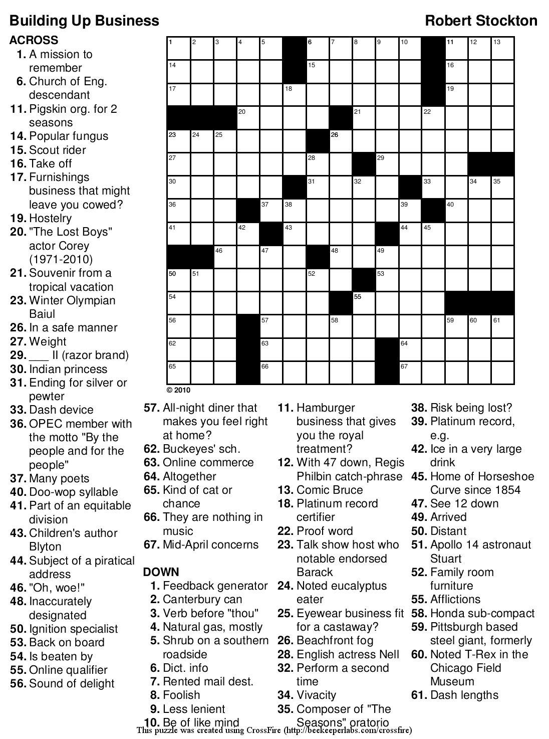 Free Printable Crossword Puzzles | Crossword Puzzles | Free - Free Printable Themed Crossword Puzzles