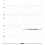 Free Printable Daily Planner With Hourly Schedule & To Do List Pdf   Free Printable To Do List Pdf