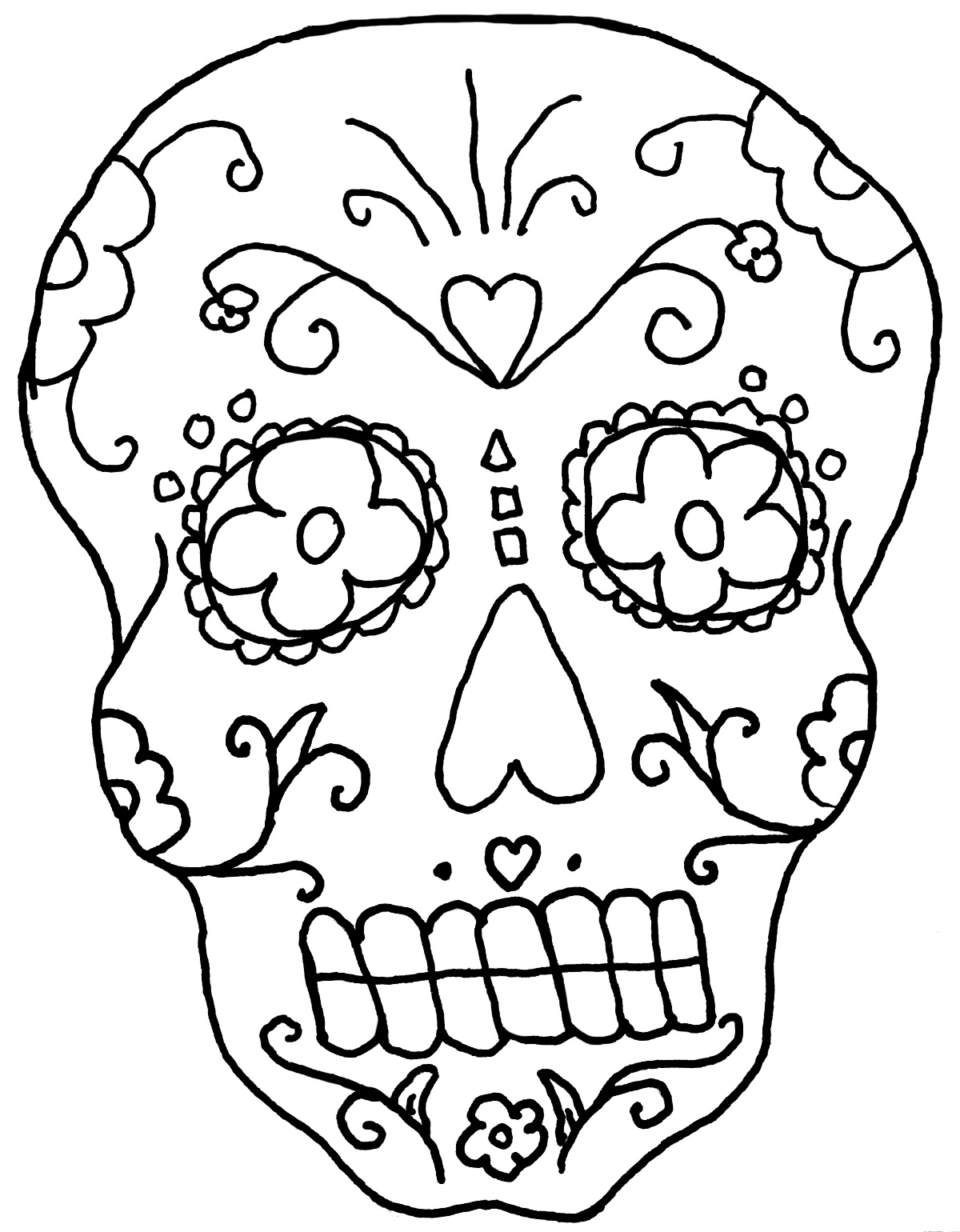 Free Printable Day Of The Dead Coloring Pages - Best Coloring Pages - Free Printable Day Of The Dead Coloring Pages
