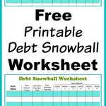 Free Printable Debt Snowball Worksheet | Living Frugally   Money   Free Printable Debt Snowball Worksheet