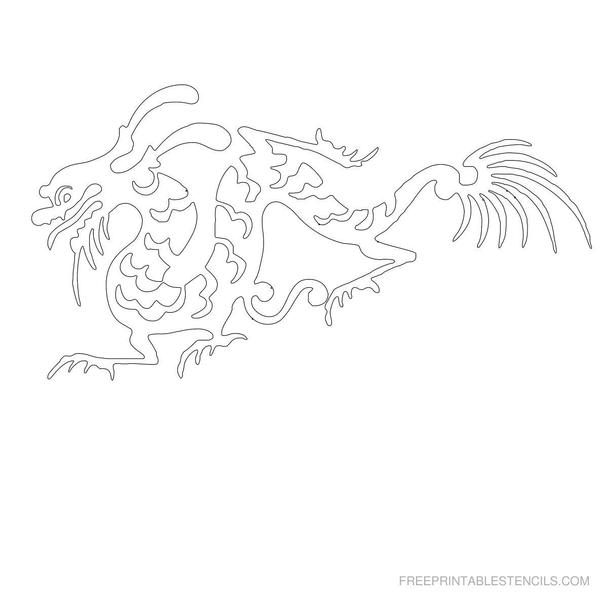 Free Printable Chinese Dragon Coloring Pages For Kids Stencils Free