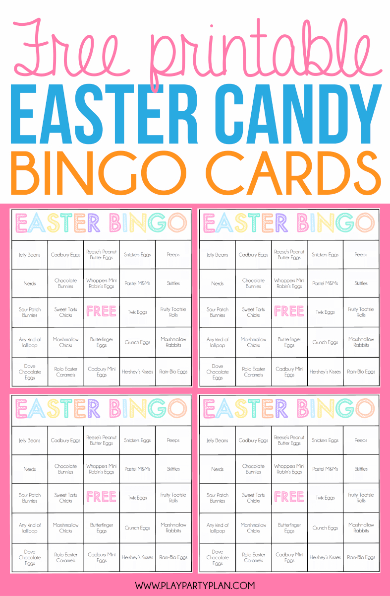 Free Printable Easter Bingo Cards For One Sweet Easter - Play Party Plan - Free Printable Religious Easter Bingo Cards