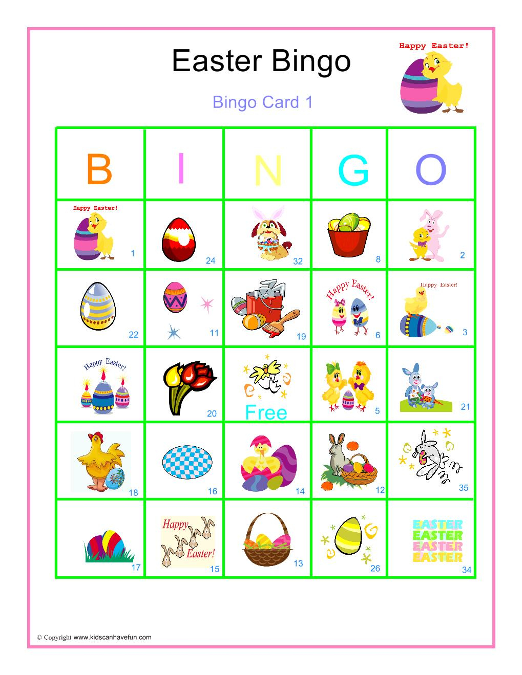Free Printable Religious Easter Bingo Cards Free Printable
