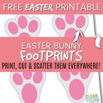 Free Printable: Easter Bunny Footprints   Clean Eating With Kids   Free Printable Bunny Pictures