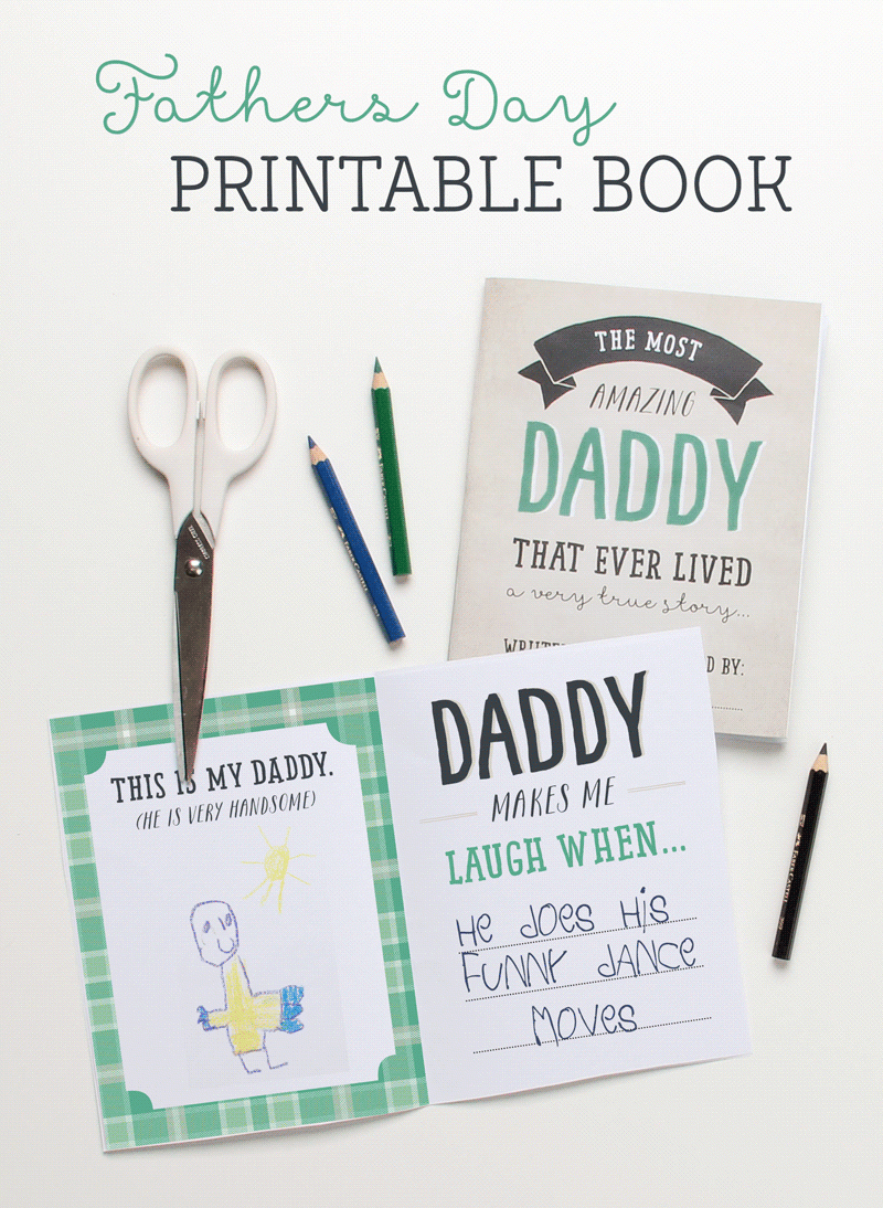 Free Printable Fathers Day Book Printables For Kids Father s Day 