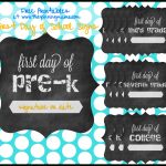 Free Printable} First Day Of School Chalkboard Sign • The Pinning Mama – First Day Of School Printable Free