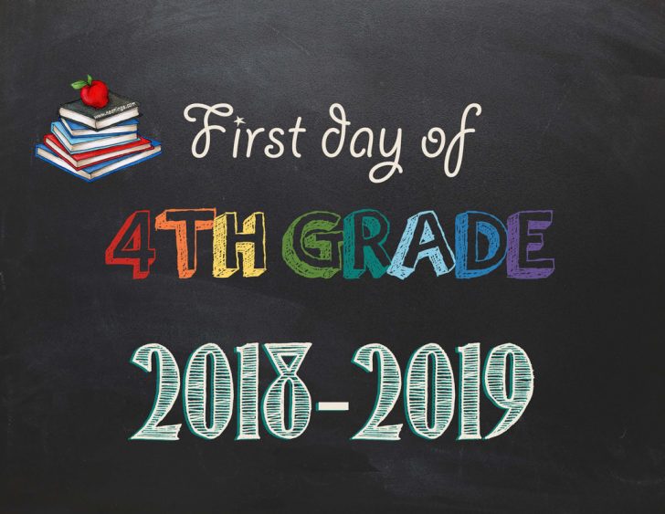First Day Of Fourth Grade Free Printable