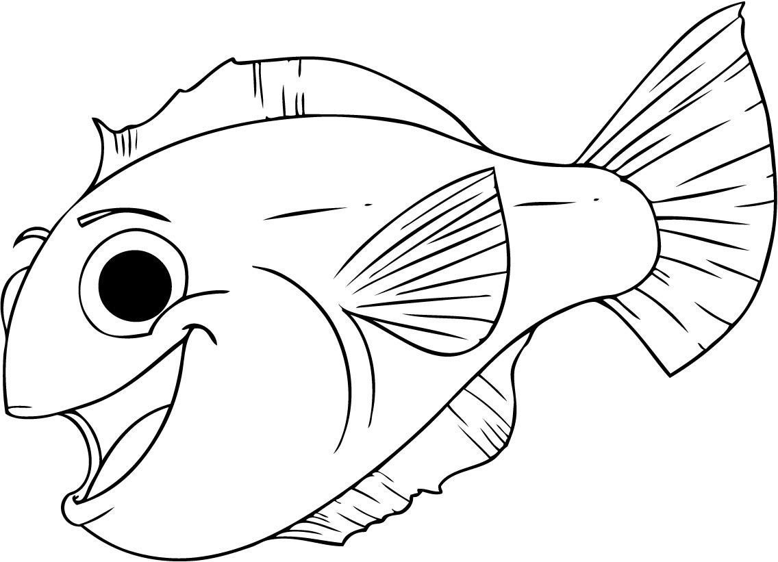 Free Printable Fish Coloring Pages For Kids | Tiger Cub | Fish - Free Printable Fish Coloring Pages