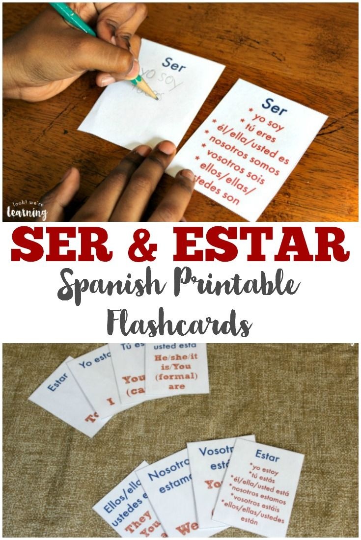 Free Printable Flashcards: Ser And Estar Flashcards | Mi Español - Free Printable Spanish Verb Flashcards