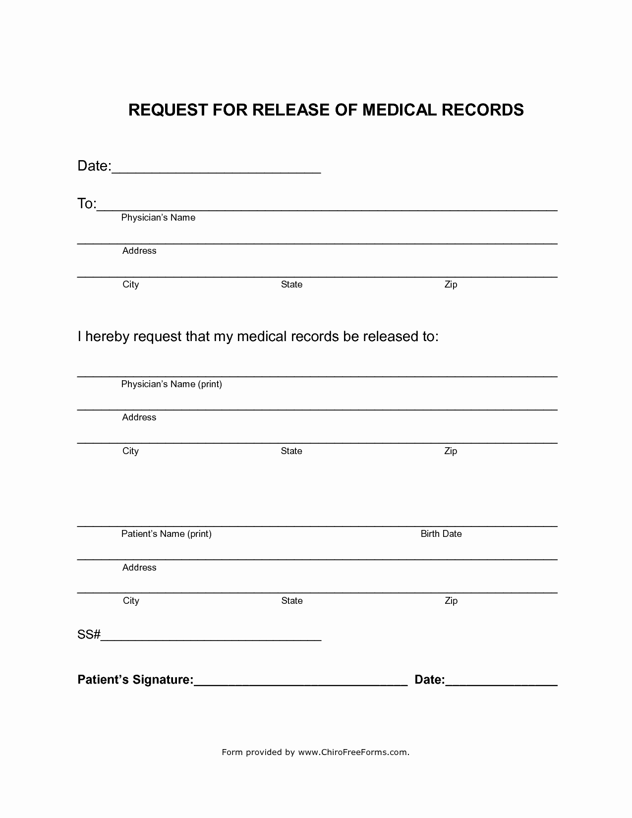 Free Printable Forms And 7 Best Of Free Printable Medical Release - Free Printable Medical Release Form