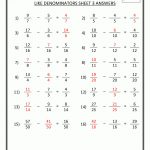 Free Printable Fraction Worksheets Fraction Addition Subtraction   Free Printable Fraction Worksheets Ks2