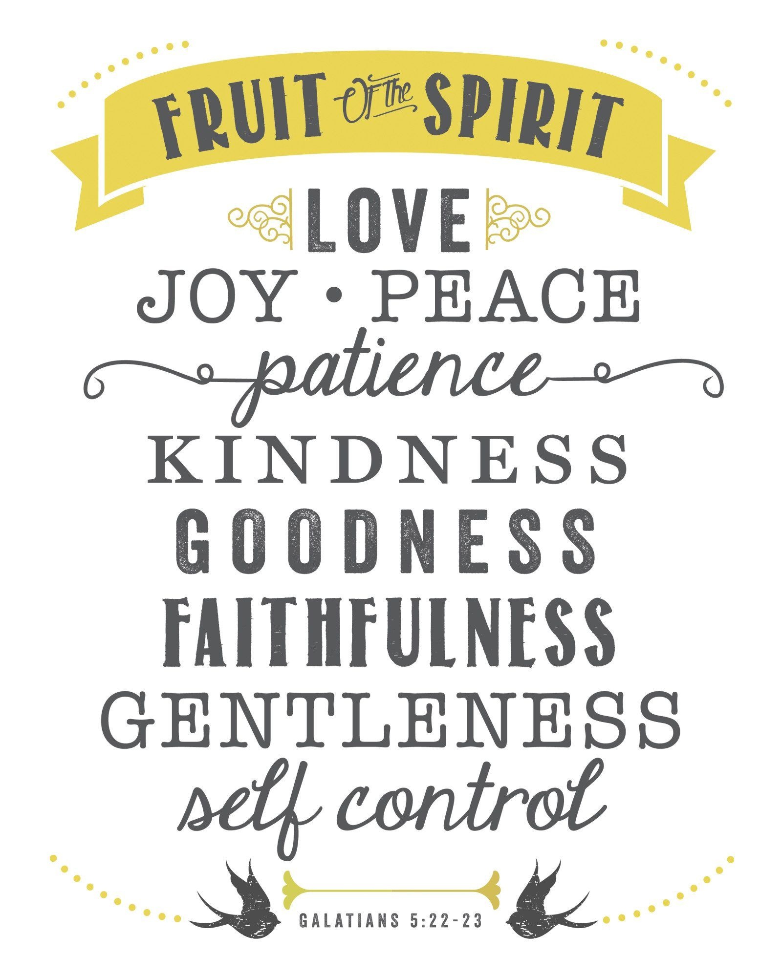 Fruit Of The Spirit Free Printable Free Printable