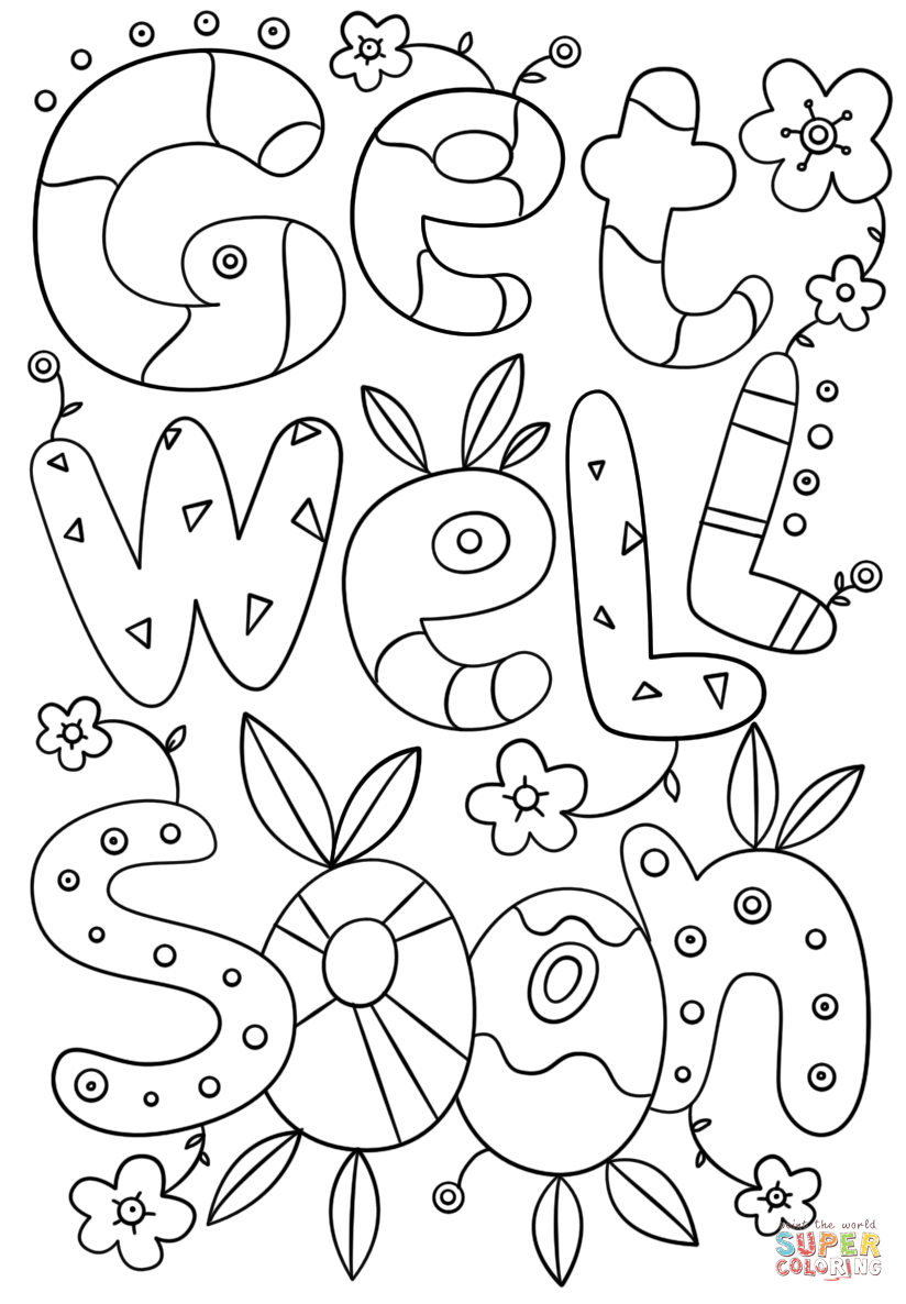 Free Printable Get Well Cards To Color 10 X Soon Coloring Pages 3 - Free Printable Get Well Soon Cards
