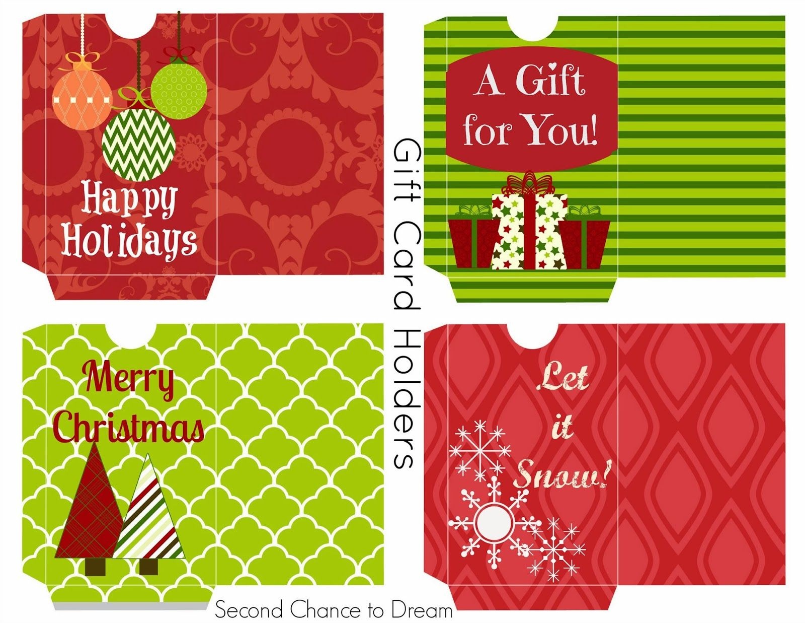 Free Printable Christmas Gift Cards Free Printable