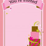 Free Printable Girl Fun Birthday Invitation | Cake & Cupcakes | Free   Free Printable Girl Birthday Invitations