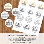 Free Printable Graduation Cupcake Toppers   Classy Mommy   Free Printable Graduation Cupcake Toppers