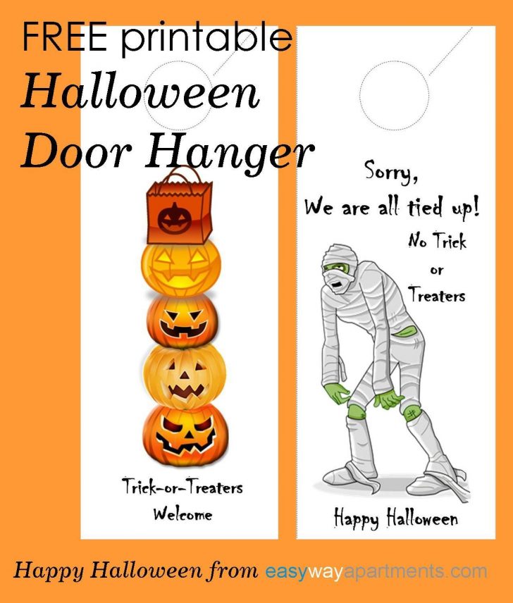 Halloween Door Hangers Free Printable