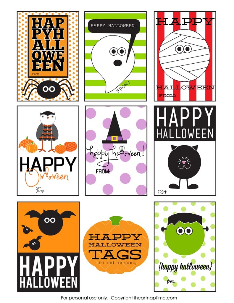 Free Printable Halloween Gift Tags | Popsugar Smart Living - Free Printable Halloween Tags