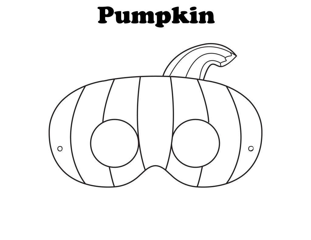 Free Printable Halloween Pumpkin Mask - Ready To Be Colored! | Mops - Free Printable Halloween Face Masks